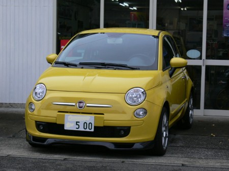 ディーテクニック　フロントカーボンリップスポイラー　FIAT500