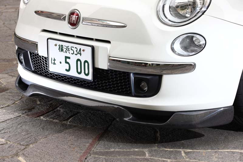 ディーテクニック　フロントカーボンリップスポイラー　FIAT500